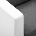Vidaxl fauteuil blanc et gris clair similicuir Vidaxl fauteuil blanc et gris clair similicuir