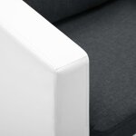 Vidaxl fauteuil blanc et gris foncé similicuir Vidaxl fauteuil blanc et gris foncé similicuir