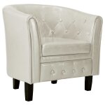 Vidaxl fauteuil blanc similicuir
