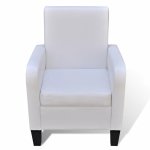 Vidaxl fauteuil blanc similicuir
