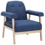 Vidaxl fauteuil bleu tissu Vidaxl fauteuil bleu tissu