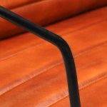 Vidaxl fauteuil brun roux cuir vritable