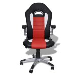 Vidaxl fauteuil de bureau cuir synthtique au design moderne rouge