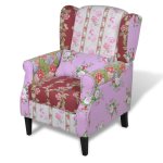 Vidaxl fauteuil avec design de patchwork tissu