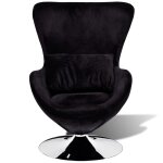 Vidaxl fauteuil en forme d??uf noir