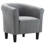 Vidaxl fauteuil gris clair tissu Vidaxl fauteuil gris clair tissu
