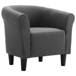 Vidaxl fauteuil gris foncé tissu Vidaxl fauteuil gris foncé tissu