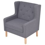 Vidaxl fauteuil gris tissu