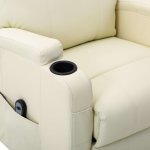 Vidaxl fauteuil inclinable blanc cr�me similicuir
