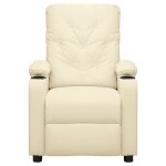 Vidaxl fauteuil inclinable cr�me similicuir