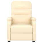 Vidaxl fauteuil inclinable crme similicuir