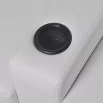 Vidaxl fauteuil inclinable deux pièces 2 + 3 places cuir artificiel blanc Vidaxl fauteuil inclinable deux pièces 2 + 3 places cuir artificiel blanc