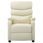 Vidaxl fauteuil inclinable lectrique crme similicuir