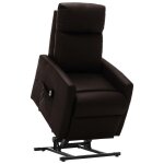 Vidaxl fauteuil inclinable électrique marron similicuir Vidaxl fauteuil inclinable électrique marron similicuir