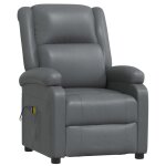 Vidaxl fauteuil inclinable lectrique de massage anthracite similicuir