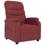 Vidaxl fauteuil inclinable lectrique de massage bordeaux similicuir