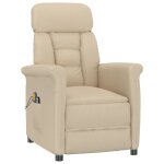Vidaxl fauteuil inclinable électrique de massage crème similicuir daim Vidaxl fauteuil inclinable électrique de massage crème similicuir daim