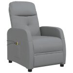 Vidaxl fauteuil inclinable électrique de massage gris clair tissu Vidaxl fauteuil inclinable électrique de massage gris clair tissu