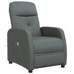 Vidaxl fauteuil inclinable électrique de massage gris foncé tissu Vidaxl fauteuil inclinable électrique de massage gris foncé tissu