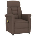 Vidaxl fauteuil inclinable électrique massage marron similicuir daim Vidaxl fauteuil inclinable électrique massage marron similicuir daim