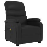 Vidaxl fauteuil inclinable électrique de massage noir similicuir Vidaxl fauteuil inclinable électrique de massage noir similicuir