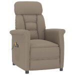 Vidaxl fauteuil inclinable électrique de massage taupe similicuir daim Vidaxl fauteuil inclinable électrique de massage taupe similicuir daim