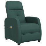 Vidaxl fauteuil inclinable électrique de massage vert foncé tissu Vidaxl fauteuil inclinable électrique de massage vert foncé tissu