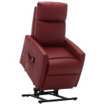 Vidaxl fauteuil inclinable lectrique rouge bordeaux similicuir