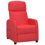 Vidaxl fauteuil inclinable �lectrique rouge similicuir