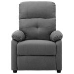 Vidaxl fauteuil inclinable gris clair tissu