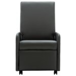 Vidaxl fauteuil inclinable gris similicuir