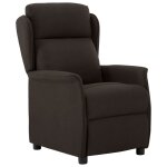 Vidaxl fauteuil inclinable marron foncé tissu Vidaxl fauteuil inclinable marron foncé tissu