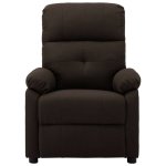 Vidaxl fauteuil inclinable marron fonc tissu