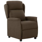 Vidaxl fauteuil inclinable marron tissu Vidaxl fauteuil inclinable marron tissu