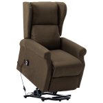 Vidaxl fauteuil inclinable marron tissu