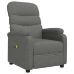 Vidaxl fauteuil inclinable de massage gris foncé tissu Vidaxl fauteuil inclinable de massage gris foncé tissu