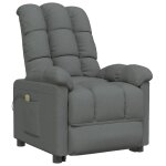 Vidaxl fauteuil inclinable de massage gris fonc� tissu