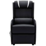 Vidaxl fauteuil inclinable de massage noir et blanc similicuir Vidaxl fauteuil inclinable de massage noir et blanc similicuir