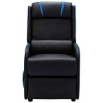 Vidaxl fauteuil inclinable de massage noir et bleu similicuir Vidaxl fauteuil inclinable de massage noir et bleu similicuir