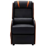 Vidaxl fauteuil inclinable de massage noir et orange similicuir Vidaxl fauteuil inclinable de massage noir et orange similicuir