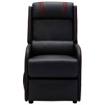 Vidaxl fauteuil inclinable de massage noir / rouge bordeaux similicuir Vidaxl fauteuil inclinable de massage noir / rouge bordeaux similicuir