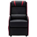 Vidaxl fauteuil inclinable de massage noir et rouge similicuir Vidaxl fauteuil inclinable de massage noir et rouge similicuir