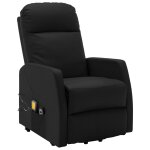 Vidaxl fauteuil inclinable de massage noir similicuir