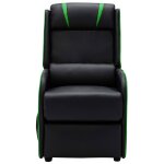 Vidaxl fauteuil inclinable de massage noir et vert similicuir Vidaxl fauteuil inclinable de massage noir et vert similicuir
