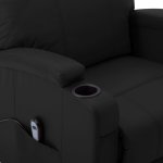 Vidaxl fauteuil inclinable noir similicuir