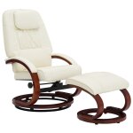 Vidaxl fauteuil inclinable avec repose - pied blanc cass similicuir