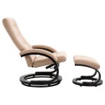 Vidaxl fauteuil inclinable avec repose - pieds crme tissu en daim