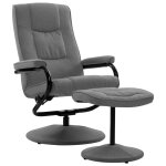 Vidaxl fauteuil inclinable avec repose - pied gris clair tissu