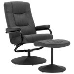 Vidaxl fauteuil inclinable avec repose - pied gris fonc tissu