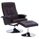 Vidaxl fauteuil inclinable avec repose - pied marron similicuir